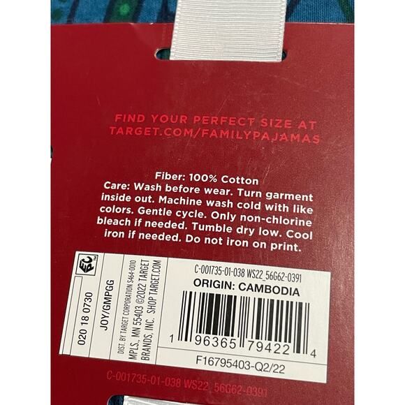 NWT Wonderland Black Joy Pajamas Set Womens 4X Blue Christmas Holiday Matching - Picture 5 of 7